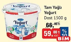 DOST TAM YAĞLI YOĞURT 1500 G